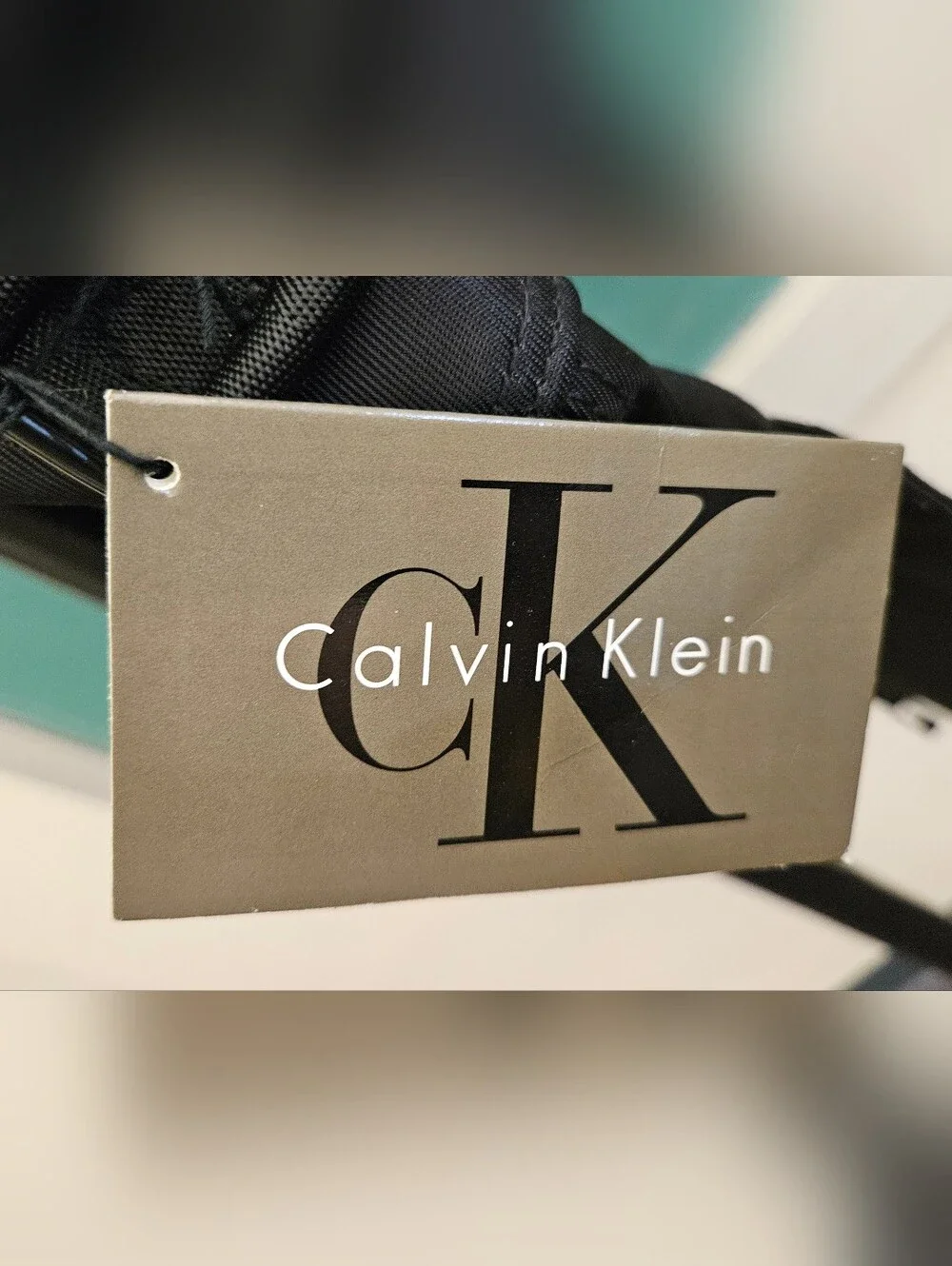 Calvin Klein Black Messenger Bag with CK Logo